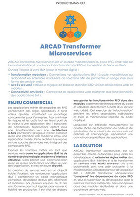 ARCAD Transformer Microservices FR Datasheet